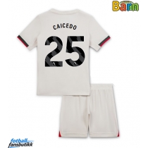 Chelsea Moises Caicedo #25 Bortedraktsett Barn 2025-26 Kortermet (+ Korte bukser)